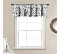 Lush Decor Gigi Rideau de fenêtre Gris Clair 35,6 x 127 cm