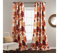 Lush Decor Leah Floral - Œillet isolé, 132,1 cm de Large x 213,4 cm de Long, Rouge et Orange
