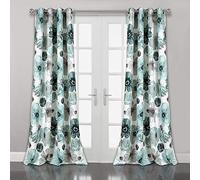Lush Decor Leah Lot de Rideaux occultants pour fenêtre Bleu 132 x 274 cm