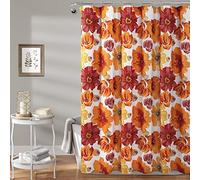 Lush Decor Leah Rideau de Douche Rouge 183 x 183 cm