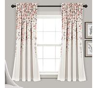 Lush Decor Lot de 2 Panneaux de Rideaux occultants pour Salon, Salle à Manger, Chambre à Coucher (Paire), 132,1 cm de Large x 160 cm de Long, Blush et Gris