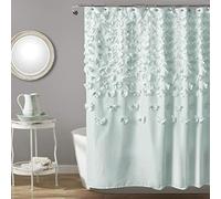 Lush Decor Lucia Rideau de Douche, Bleu, 72 x 72 in.
