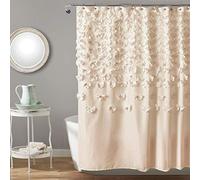 Lush Decor Lucia Rideau de Douche, Ivoire, 72 x 72 in.