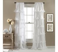Lush Decor Nerina Rideau de fenêtre, 84 par 137,2 cm, Blanc