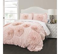 Lush Decor Parure de lit, Polyester, Rose poudré, très Grand lit