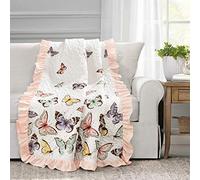 Lush Decor, Plaid Papillon Rose Flottant, 152,4 x 127 cm