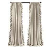 Lush Decor Reyna Paire de Rideaux de fenêtre pour Salon, Salle à Manger, Chambre à Coucher (Paire), 213,4 x 137,2 cm, 213,4 x 137,2 cm