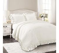 Lush Decor Reyna, Polyester, Blanc, King