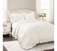Lush Decor Reyna, Polyester, Blanc, Queen
