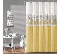 Lush Decor Rideau de Douche Night Sky, 183 x 183 cm, Blanc et Jaune