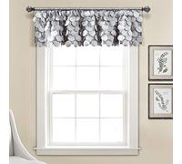 Lush Decor Rideau de fenêtre texturé Gris Clair pour fenêtre de Cuisine (Simple), 177,8 cm de Large x 35,6 cm de Long