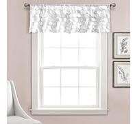 Lush Decor Rideau de fenêtre texturé pour fenêtre de Cuisine Blanc Gigi 177,8 cm de Large x 35,6 cm de Long