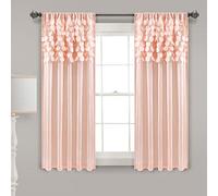 Lush Decor Rideaux de fenêtre Blush Circle Dream pour Salon, Salle à Manger, Chambre à Coucher (Paire), 160 x 137 cm, 160 x 137 cm