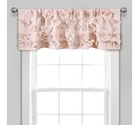 Lush Decor Riley - Charmant Volant de fenêtre - Détails de nœud Faits à la Main - Filtration élégante de la lumière - Simple Panneau - 137,2 x 45,7 cm (l x L) - Blush