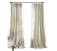 Lush Decor Rosalie Lot de 2 Rideaux de fenêtre filtrant la lumière - Rideaux Vintage de Style Rustique et campagnard français - Drapé rêveur Intemporel - Bordure en Dentelle Romantique - 137,2 cm de