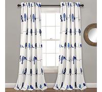 Lush Decor Rowley Birds, Polyester, Bleu Marine, 132,1 cm de Large x 213,4 cm de Long (Lot de 1)