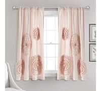 Lush Decor Serena Panneau de Rideau de fenêtre (Panneau Simple), 160 x 137,2 cm (L x l), Rose poudré