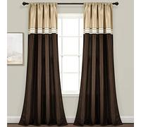 Lush Decor Terra Paire de Rideaux de fenêtre Beige/Marron 213 x 137 cm