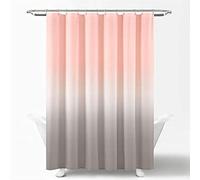 Lush Decor Umbre Rideau de Douche Fiesta, Blush et Gris., Blush and Gray