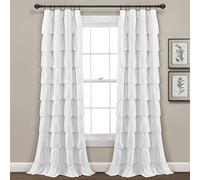 Lush Decor Volants fenêtre Panneau de Rideau, 84 par 127 cm, Blanc