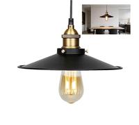 Lustre 36cm Lampes suspendues industrielles Plafonnier Edison E27 Lustre pour cuisine, escaliers, restaurant, salon, couloir, bar (sans ampoule)