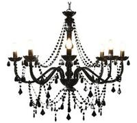 vidaXL Lustre à perles 8 ampoules – Plafonnier suspendu pour salon, chambre, salle à manger