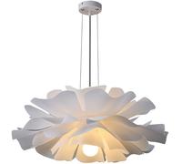 Lustre À Pétales Superposés, Suspension Florale En Acrylique de 40 Cm Avec Structure En Fer, Hauteur Réglable de 120 Cm, Douille E27 X 2 Pour Éclairage Intérieur de Salle À Manger, Chambre, Cuisine Ou