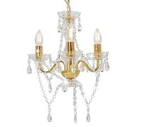 Lustre avec perles Doré Rond 3 x E14