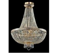Lustre - Bella Grand - Doré et cristal - 8 lumières - E14 - 65 cm de hauteur