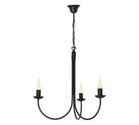 Lustre chandelier métal noir 3xE14 Kaja Haris K-4970