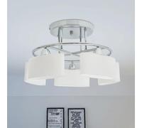 Lustre Contemporain 6 Abats Jours Verre Lampe de Plafond Plafonnier vidaXL