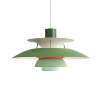 Lustre d'art Design Moderne E27, Lustre Simple en Aluminium Macaron, lumière de café, lumière de Restaurant, lumière de fenêtre, lumière de Bar. - Blanc et Rose 40 cm
