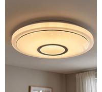 Plafonnier plafonnier lampe de couloir lampe de salon lampe de chambre, acrylique chrome métal blanc CCT, LED 16W 1300Lm 2700K, 4200K, 6500K, D 40 cm