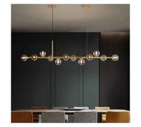 Lustre décoratif pour Salle à Manger, suspensions, éclairage intérieur, luminaires, plafonniers, Lampes de Salon élégantes (12 - Verre Gris fumé, Couleur Chaude)