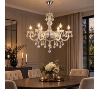 LED design lustre plafonnier pendule éclairage suspendu salon chambre chrome