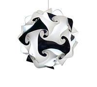 Lustre design moderne blanc et noir pour cuisine chambre salon sphère 50 cm triple couche en résine plastique de haute qualité éclairage moderne pour la maison