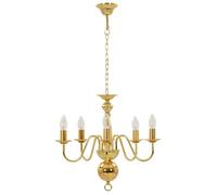 Lustre Doré 5 ampoules E14 - vidaXL - polyéthylène - 50x45 cm - 50 x 45 cm (Diamètre x H) - Alimentation : 220-240 V 1750