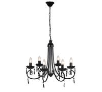 Lustre en Cristal 6 Ampoules Design Élégant Lampe Luminaire Plafonnier vidaXL