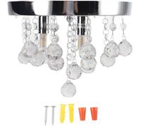 Lustre en cristal au look exquis, Installation facile, plafonnier en cristal pour salon et chambre à coucher, 110 à 220V