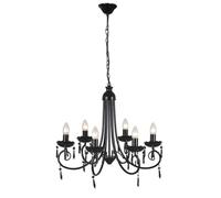 vidaXL Lustre suspendu 240689 Noir 6 douilles d'ampoule E14