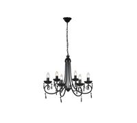 vidaXL Lustre suspendu 240689 Noir 6 douilles d'ampoule E14