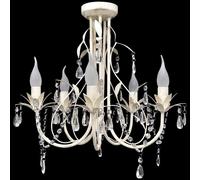 Lustre en Cristal Transparent Plafonnier 5 Ampoules Lampe Luminaire vidaXL