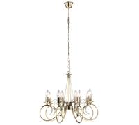 Lustre en laiton antique télécommande Suspension suspendue dans un ensemble comprenant des ampoules LED RVB