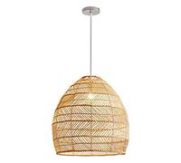 Lustre en osier et rotin, suspension de style japonais, tissage en osier, suspension en rotin, suspension en rotin, suspension en rotin, suspension en cloche, luminaires de plafond pour cuis