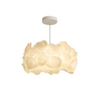 Lustre Floral, Suspension En Pétales de Rose, Luminaire de Plafond En Acrylique Blanc, Câble Réglable, Abat-Jour Artistique Et Doux Pour Chambre, Salon, Chambre D'Enfant, Salle de Jeux, Vestibule.