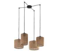 Lustre JUTA 4xE27 15W jute métal brun/noir TK 6585