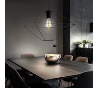 Lampe à suspension lampe de salle à manger industrielle lampe suspendue lampe de salon, métal noir, 1x E27, LxlxH 36x36x110 cm, Spot 1840104