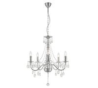 Lustre lampe suspendue éclairage cristaux acryliques décor clair
