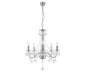 Lustre lampe suspendue éclairage cristaux acryliques décor clair