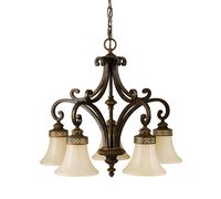 Lustre Lampe Suspendue Plafonnier Lustre Acier Verre D 63,5 CM 5 à Flammes